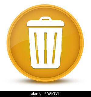 Bac luxueux jaune brillant bouton rond illustration abstraite Banque D'Images