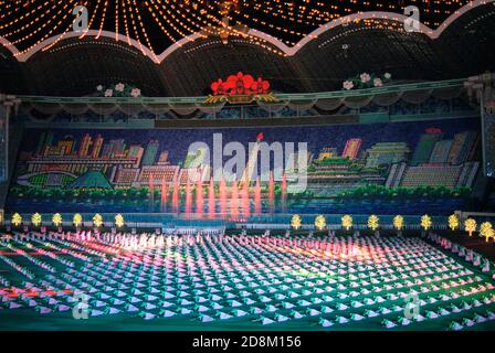 Arirang Mass Games 2002, Pyongyang, Corée du Nord Banque D'Images