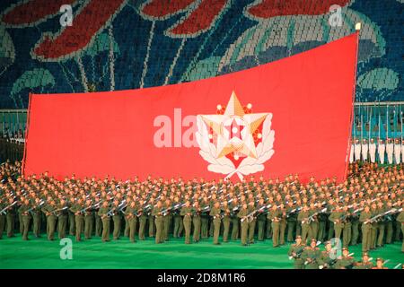 Arirang Mass Games 2002, Pyongyang, Corée du Nord Banque D'Images