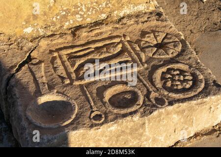 Timgad, Batna/Algérie - 10/11/2020: Les ruines de l'ancienne ville de Timgad (Thamugas) , construisent autour de 100 av. J.-C. dans la région d'Aures. Banque D'Images