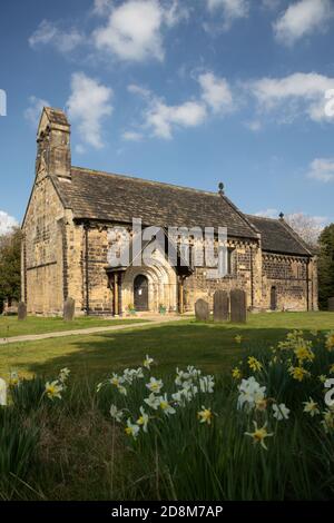 Église Saint-Jean-Baptiste - Église Adel, Leeds, Yorkshire Banque D'Images