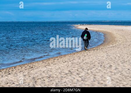 Sandy Cypel Rewski sur Zatoka Pucka (baie de Puck) à Rewa, Pologne. 8 octobre 2020 © Wojciech Strozyk / Alamy stock photo Banque D'Images