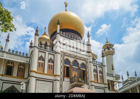 Mosquée Sultan à Muscat Street à Kampong Glam, Singapour Banque D'Images