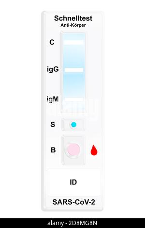 Covid 19 Antkörper Schnellest isoliert auf weiß Banque D'Images