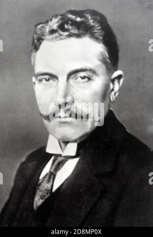 Un portrait du prince Lichnowsky, ambassadeur allemand à Londres 1912-1914. - Karl Max, Prince Lichnowsky 1860-1928) de Kreuzenort, haute Silésie, Prusse (aujourd'hui Krzyżanowice, Pologne) était un diplomate allemand qui a servi d'ambassadeur en Grande-Bretagne pendant la crise de juillet qui a conduit à la première Guerre mondiale. Elle a commencé avec l'assassinat de l'archiduc Franz Ferdinand héritier tomthe trône austro-hongrois.jagow Banque D'Images