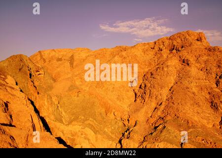 Les montagnes du Sinaï près de Dahab, Égypte Banque D'Images