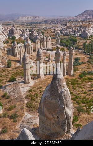 Cappadoce Love Valley lanscape, Turquie Banque D'Images