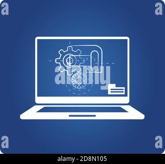 symbole d'ingénierie de conception informatique Illustration de Vecteur
