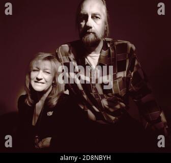 Portrait de Christine Mcvie et Mick Fleetwood de Fleetwood Mac vers 1995 à Londres, Royaume-Uni Banque D'Images