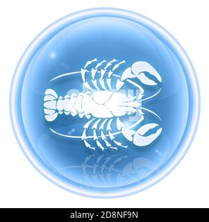 Cancer zodiaque icône glace, isolé sur fond blanc. Banque D'Images
