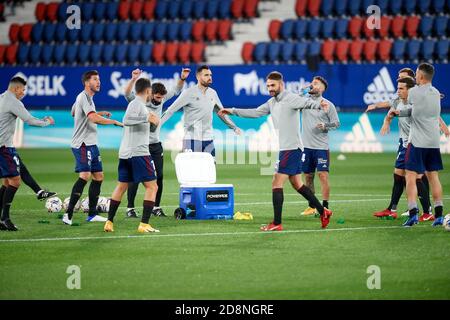 Pampelune, Espagne. 31 octobre 2020. Spanish la Liga football Match Osasuna vs Atletico Madrid au stade El Sadar, Pampelune, 31 octobre 2020 la Liga/Corcon Press Credit: CORCON PRESS/Alay Live News Banque D'Images