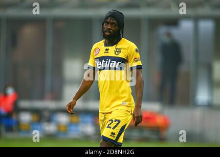 Milan, Italie. Milan 2020, Italie, Giuseppe Meazza San Siro Stadium, 31 octobre 2020, Gervinho (Parme Calcio) pendant FC Internazionale vs Parme Calcio 1913 - football italien série A Match - Credit: LM/Luca Rossini Credit: Luca Rossini/LPS/ZUMA Wire/Alay Live News Banque D'Images