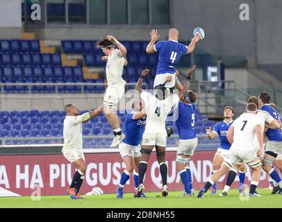 Stadio Olimpico, rome, Italie, 31 Oct 2020, touche Italie pendant l'Italie contre l'Angleterre, Rugby six Nations match - Credit: LM/Luigi Mariani/Alamy Live News Banque D'Images