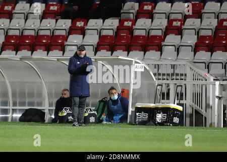 Hartlepool, Royaume-Uni. 31 octobre 2020. Le gérant de Torquay United Gary Johnson lors du match de la Vanarama National League entre Hartlepool United et Torquay United à Victoria Park, Hartlepool, le samedi 31 octobre 2020. (Credit: Mark Fletcher | MI News) Credit: MI News & Sport /Alay Live News Banque D'Images