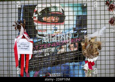 Imola, Italie. 31 octobre 2020. Hommage à Roland Ratzenberger lors de la Formule 1 Emirates Gran Premio dell'emilia Romagna 2020, Emilia Romagna Grand Prix, du 31 octobre au 1er novembre 2020 sur l'Autodromo Internazionale Enzo e Dino Ferrari, à Imola, Italie - photo DPPI crédit: LM/DPPI/DPPI/Alamy Live News Banque D'Images