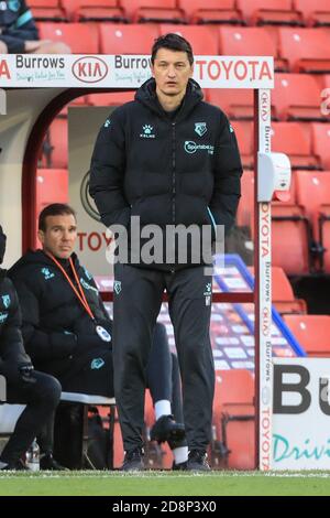 Vladimir Ivić responsable de Watford pendant le match Banque D'Images