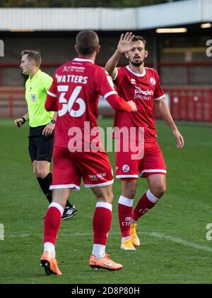 Crawley, Royaume-Uni. 18 août 2019. Lors du match EFL Sky Bet League 2 entre Crawley Town et Cambridge se sont Unis au Checkatrade.com Stadium, Crawley, Angleterre, le 31 octobre 2020. Photo de Steve ball. Utilisation éditoriale uniquement, licence requise pour une utilisation commerciale. Aucune utilisation dans les Paris, les jeux ou les publications d'un seul club/ligue/joueur. Crédit : UK Sports pics Ltd/Alay Live News Banque D'Images