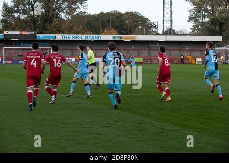 Crawley, Royaume-Uni. 18 août 2019. Lors du match EFL Sky Bet League 2 entre Crawley Town et Cambridge se sont Unis au Checkatrade.com Stadium, Crawley, Angleterre, le 31 octobre 2020. Photo de Steve ball. Utilisation éditoriale uniquement, licence requise pour une utilisation commerciale. Aucune utilisation dans les Paris, les jeux ou les publications d'un seul club/ligue/joueur. Crédit : UK Sports pics Ltd/Alay Live News Banque D'Images