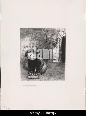 Lithographie en noir sur papier de Chine ivoire papier vélin ivoire Banque D'Images