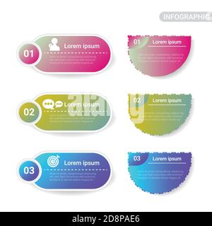 Modèle d'options d'infographie colorée. Vecteur Illustration de Vecteur