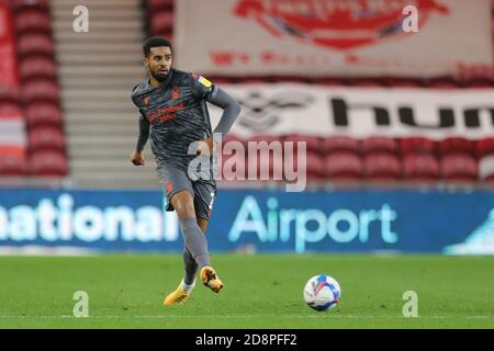 MIDDLESBROUGH, ANGLETERRE. 31 OCTOBRE Cyrus Christie de la forêt de Nottingham lors du match de championnat Sky Bet entre Middlesbrough et la forêt de Nottingham au stade Riverside, Middlesbrough, le samedi 31 octobre 2020. (Credit: Mark Fletcher | MI News) Credit: MI News & Sport /Alay Live News Banque D'Images