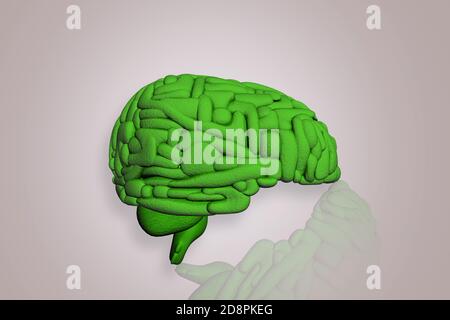 Cerveau en arrière-plan abstrait Banque D'Images