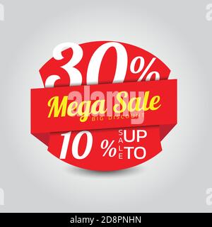Méga solde remise de 30 % Illustration de Vecteur