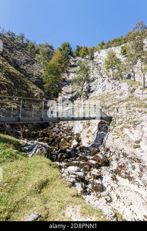 Les sources de la Saine du Jura en France Banque D'Images