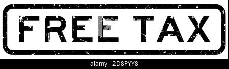 Grafge noir mot libre carré caoutchouc joint estampé sur arrière-plan blanc Illustration de Vecteur