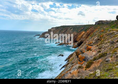 La vue magnifique depuis le phare de Cape St Blaize, Mossel Bay, Garden route, Afrique du Sud Banque D'Images