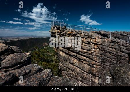 Le Pinnacle offre une vue spectaculaire dans le parc national des Grampians. Banque D'Images