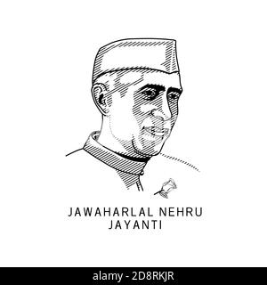 Journée des enfants en hommage la Journée des enfants est célébrée le premier Premier ministre de l'Inde, l'anniversaire de Jawaharlal Nehru également connu Jayanti, vecteur de Illustration de Vecteur