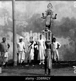 Déesse hindoue, Calcutta, Inde, vers 1910 Banque D'Images