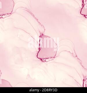 Encre d'alcool rose fond sans couture. Résumé Banque D'Images