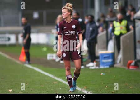 Dartford, Royaume-Uni. 11 janvier 2020. Esmee de Graaf (Leicester City) gestes pendant le match de Super League 2 féminin de FA entre London City et Leicester City à Princes Park à Dartford. FEDERICO GUERRA MARANESI/SPP crédit: SPP Sport Press photo. /Alamy Live News Banque D'Images