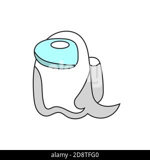 La peau fantôme du jeu parmi nous. Illustration de Vecteur