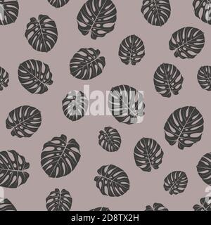 Motif infini avec branches de palmiers colorées Illustration de Vecteur