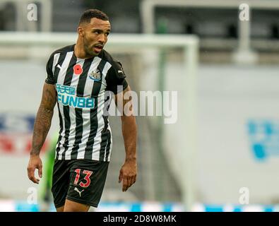 Newcastle, Tyne and Wear, Royaume-Uni. 1er novembre 2020 ; St James Park, Newcastle, Tyne and Wear, Angleterre ; Premier League football, Newcastle United versus Everton ; Goalscorer Callum Wilson de Newcastle United Credit: Action plus Sports Images/Alay Live News Banque D'Images