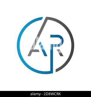 Modèle vectoriel de logo de lettre de RA initiale. Design du logo Creative Letter AR Illustration de Vecteur