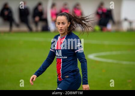 Luana Bertolucci de Paris Saint Germain réagit lors du championnat de France des femmes D1 Arkema football match entre Paris Saint-Germain et FC Fleury 91 le 1er novembre 2020 au stade Georges LEF.vre à Saint-Germain-en-Laye, France - photo Antoine Massinon / A2M Sport Consulting / DPPI crédit: LM/DPPI/Antoine Massinon/Alay Live News Banque D'Images