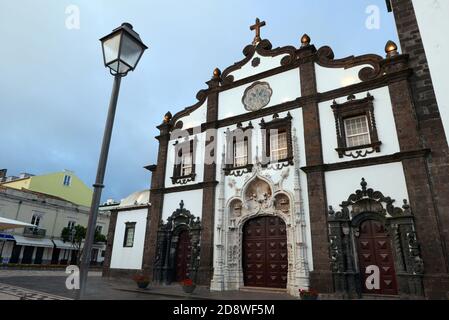 L'église Saint-Sébastien à Ponta Delgada Açores Banque D'Images