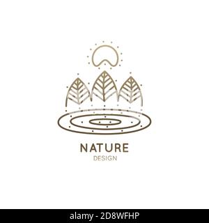 Logo paysage simple Illustration de Vecteur