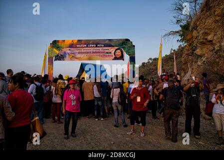 Prise @Lamagute, Lembata, Nusa Tenggara est, Indonésie Banque D'Images