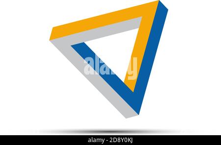 Vecteur triangle abstrait, trois flèches Illustration de Vecteur