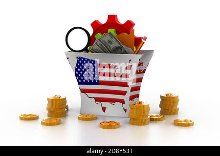 America business graph Banque D'Images