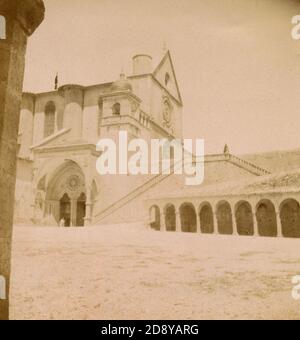 L'église Saint François, Assise, Italie 1910 Banque D'Images