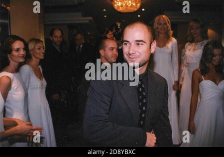 Joueur américain de tennis Andre Agassi, années 1990 Banque D'Images