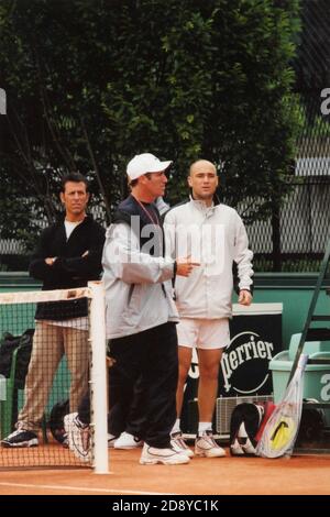 Joueur américain de tennis André Agassi, 2000 Banque D'Images