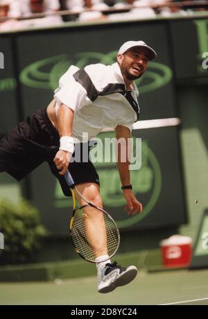 Joueur américain de tennis André Agassi, 1998 Banque D'Images