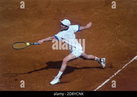 Joueur de tennis italien non identifié, années 1990 Banque D'Images